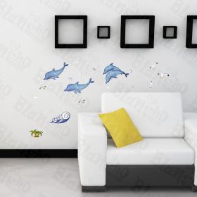 Happy Dophins - Hemu Wall Decals Stickers Appliques Home Decor