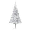 Artificial Christmas Tree with Stand Silver 7 ft PET