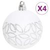70 Piece Christmas Bauble Set Silver and White