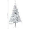 Artificial Christmas Tree with Stand Silver 7 ft PET