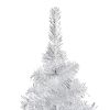 Artificial Christmas Tree with Stand Silver 7 ft PET