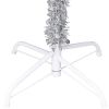 Artificial Christmas Tree with Stand Silver 7 ft PET