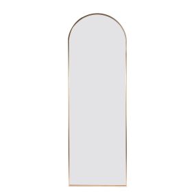63 x 22 In Arch Stand full-length mirror (Color: Gold)